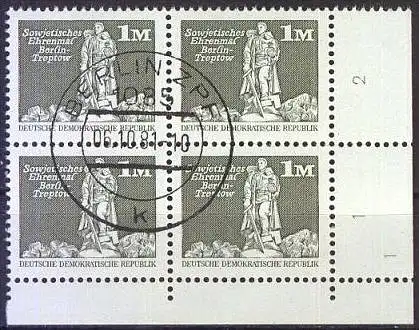 DDR 1980 Mi-Nr. 2561 Eckrand-Viererblock o used - aus Abo