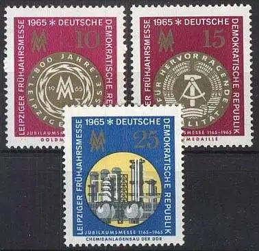 DDR 1965 Mi-Nr. 1090/92 ** MNH