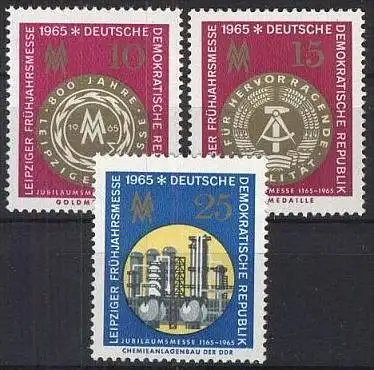 DDR 1965 Mi-Nr. 1090/92 ** MNH