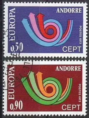 FRANZ. ANDORRA 1973 Mi-Nr. 247/48 o used - CEPT