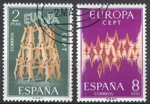 SPANIEN  1972 Mi-Nr. 1985/86 o used - CEPT