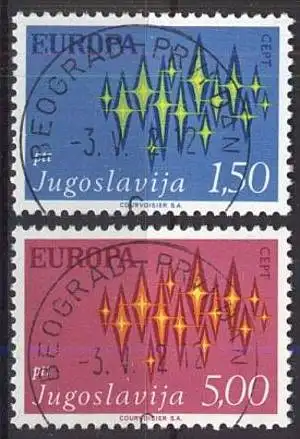 JUGOSLAWIEN 1972 Mi-Nr. 1457/58 o used - CEPT