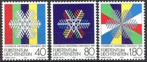 LIECHTENSTEIN 1983 Mi-Nr. 834/36 ** MNH