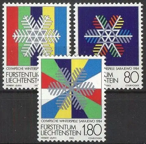 LIECHTENSTEIN 1983 Mi-Nr. 834/36 ** MNH