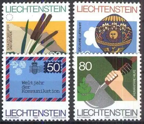 LIECHTENSTEIN 1983 Mi-Nr. 824/27 ** MNH