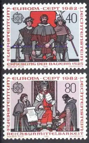 LIECHTENSTEIN 1982 Mi-Nr. 791/92 ** MNH