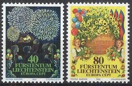 LIECHTENSTEIN 1981 Mi-Nr. 764/65 ** MNH