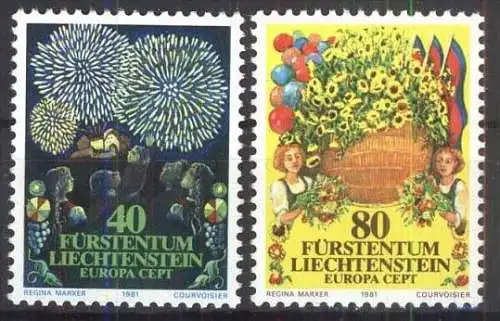 LIECHTENSTEIN 1981 Mi-Nr. 764/65 ** MNH