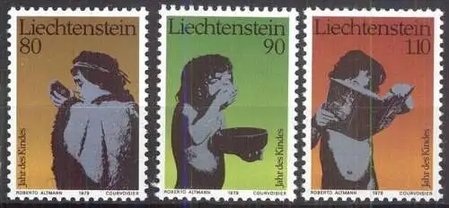 LIECHTENSTEIN 1979 Mi-Nr. 725/27 ** MNH