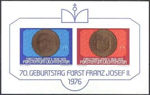 LIECHTENSTEIN 1976 Mi-Nr. Block 10 ** MNH