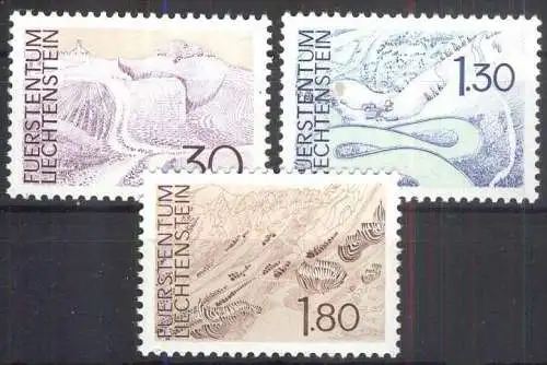 LIECHTENSTEIN 1973 Mi-Nr. 581/83 ** MNH