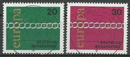 DEUTSCHLAND 1971 Mi-Nr. 675/76 o used