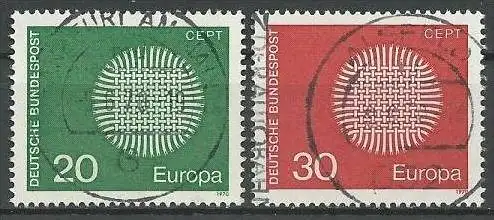 DEUTSCHLAND 1970 Mi-Nr. 620/21 o used