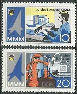 DDR 1987 Mi-Nr. 3132/33 ** MNH