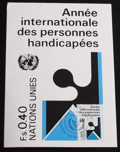 UNO GENF 1981 Mi-Nr. 97 Maximumkarte MK/MC