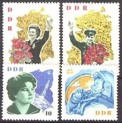 DDR 1963 Mi-Nr. 993/96 ** MNH