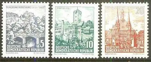DDR 1961 Mi-Nr. 835/37 ** MNH