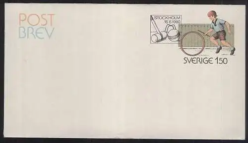 SCHWEDEN POSTBRIEF MIT STEMPEL VOM 16.06.1980