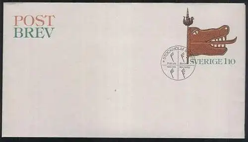 SCHWEDEN POSTBRIEF MIT STEMPEL VOM 08.09.1977