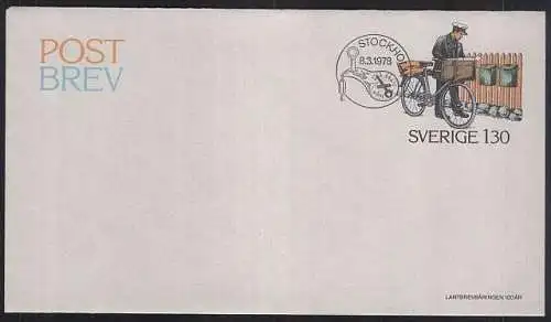 SCHWEDEN POSTBRIEF MIT STEMPEL VOM 08.03.1978