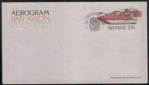 SCHWEDEN LUFTPOST MIT STEMPEL VOM 08.03.1978