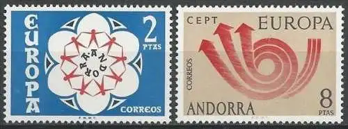 SPAN. ANDORRA 1973 Mi-Nr. 84/85 ** MNH - CEPT