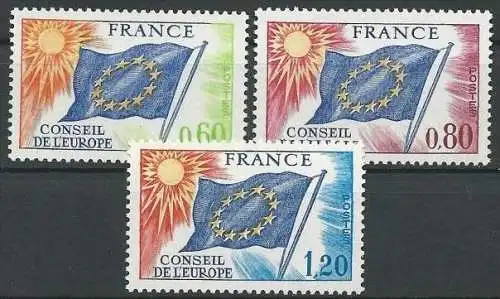 FRANKREICH 1975 Mi-Nr. 16/18 EUROPARAT ** MNH