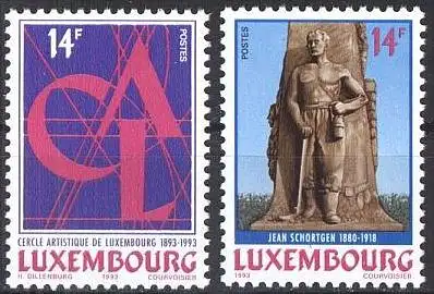 LUXEMBURG 1993 Mi-Nr. 1327/28 ** MNH