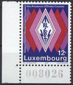 LUXEMBURG 1987 Mi-Nr. 1173 Eckrand ** MNH