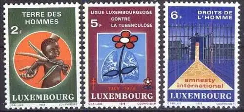 LUXEMBURG 1978 Mi-Nr. 972/74 ** MNH