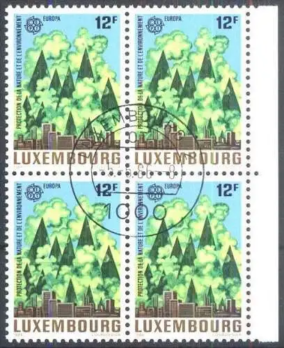 LUXEMBURG 1986 Mi-Nr. 1151 Viererblock o used