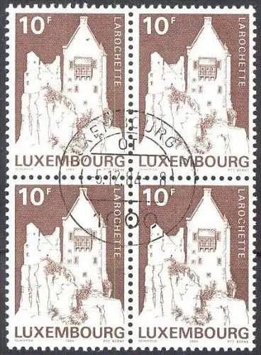 LUXEMBURG 1984 Mi-Nr. 1106 Viererblock o used