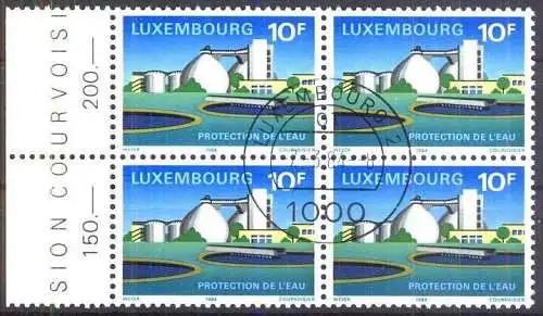 LUXEMBURG 1984 Mi-Nr. 1096 Viererblock o used