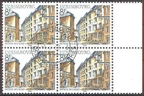 LUXEMBURG 1982 Mi-Nr. 1056 Viererblock o used