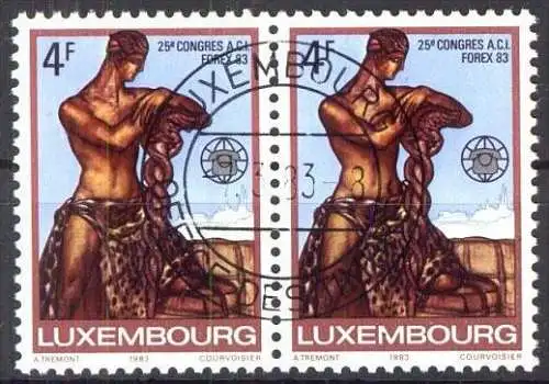 LUXEMBURG 1983 Mi-Nr. 1070 waagerechtes Paar o used - aus Abo