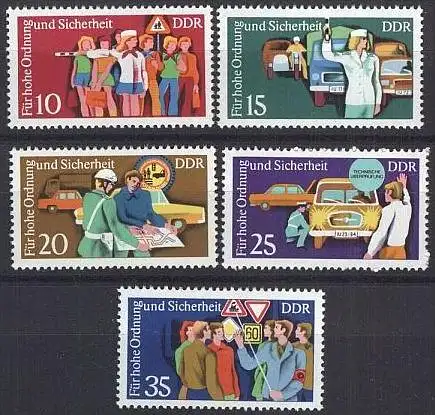 DDR 1975 Mi-Nr. 2078/82 ** MNH