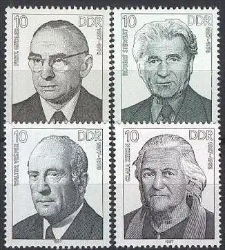 DDR 1987 Mi-Nr. 3082/85 ** MNH