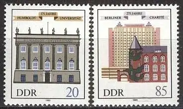 DDR 1985 Mi-Nr. 2980/81 ** MNH