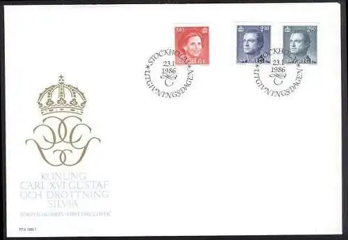 SCHWEDEN 1986 Mi-Nr. 1369/71 FDC