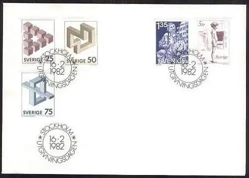 SCHWEDEN 1982 Mi-Nr. 1182/86 FDC