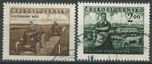 TSCHECHOSLOWAKEI 1951 Mi-Nr. 655/56 o used