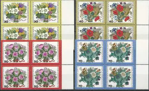 BERLIN 1974 Mi-Nr. 473/76 Viererblocks ** MNH