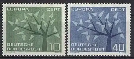 DEUTSCHLAND 1962 Mi-Nr. 383/84 ** MNH - CEPT