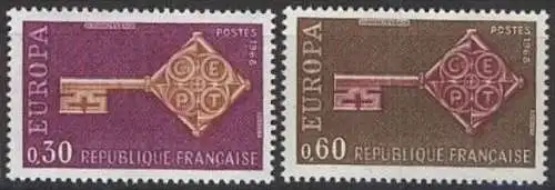 FRANKREICH 1968 Mi-Nr. 1621/22 ** MNH - CEPT