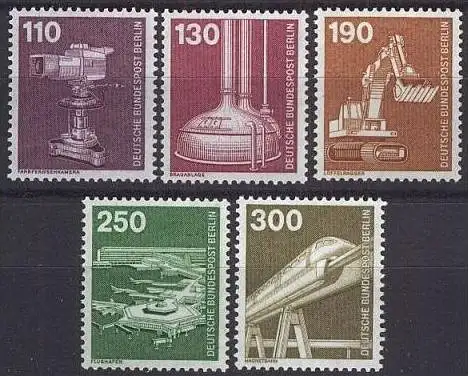 BERLIN 1982 Mi-Nr. 668/72 ** MNH