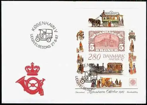 DÄNEMARK 1987 Mi-Nr. Block 7 FDC