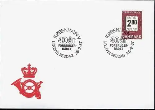 DÄNEMARK 1987 Mi-Nr. 890 FDC