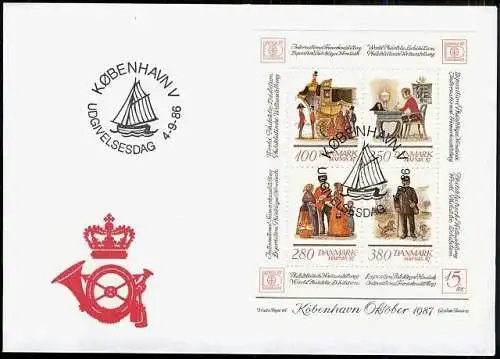 DÄNEMARK 1986 Mi-Nr. Block 6 FDC