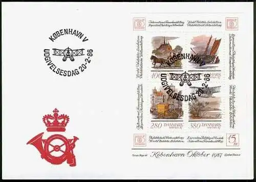DÄNEMARK 1986 Mi-Nr. Block 5 FDC