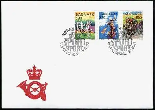 DÄNEMARK 1985 Mi-Nr. 842/44 FDC
